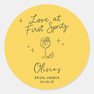 Liefde op de eerste Spritz Ronde Sticker