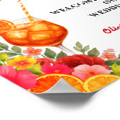 Liefde op de eerste Spritz Sinaasappel Bruidsdouch Poster (Hoek)