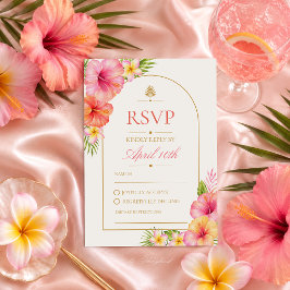 Liefde Op De Eerste Spritz Tropische Bruidsborrel RSVP Kaartje
