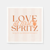 Liefde op de eerste Spritz vrijgezellenfeest Servet (Voorkant)