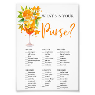 Liefde op de eerste Spritz Wat zit er in je tas? Foto Afdruk