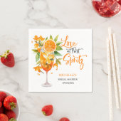 Liefde op de Eerste Spritz Zomer Cocktail Bruidsfe Servet (Insitu)
