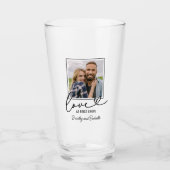 Liefde op de Eerste Swipe Foto Glas (Voorkant)