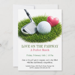 Liefde op de Fairway Golf Valentijn Uitnodiging