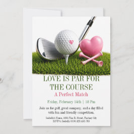 Liefde op de Fairway Golf Valentijn Uitnodiging