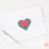 Liefde op de hersenen hart sticker (Envelop)