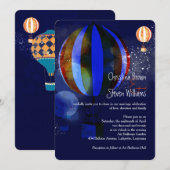 Liefde op de luchtballonnen tijdens de avondbruilo kaart (Voorkant / Achterkant)