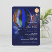 Liefde op de luchtballonnen tijdens de avondbruilo kaart (Staand voorkant)