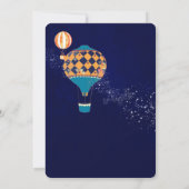 Liefde op de luchtballonnen tijdens de avondbruilo kaart (Achterkant)