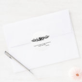 Liefde op de vleugels... ronde sticker (Envelop)