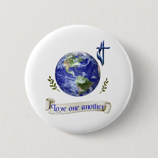 Liefde op een ander ronde button 5,7 cm (Voorkant)