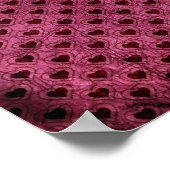 Liefde op een donkerhartenpatroon poster (Hoek)