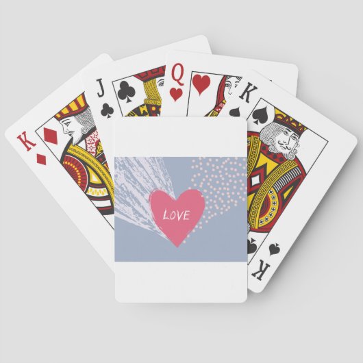 Liefde op een hart pokerkaarten (Achterkant)