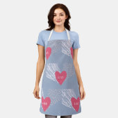 Liefde op een hart schort (Gedragen)