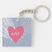 Liefde op een hart sleutelhanger (Achterkant)