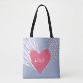 Liefde op een hart tote bag (Voorkant)