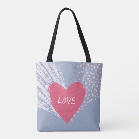 Liefde op een hart tote bag (Achterkant)