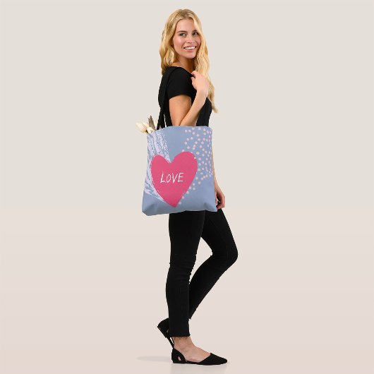 Liefde op een hart tote bag