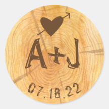 Liefde op een log | Aangepaste Monogrammen Bruilof