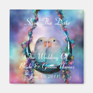 Liefde op een MoonSwing Save-the-Date Wedding Magn Magneet
