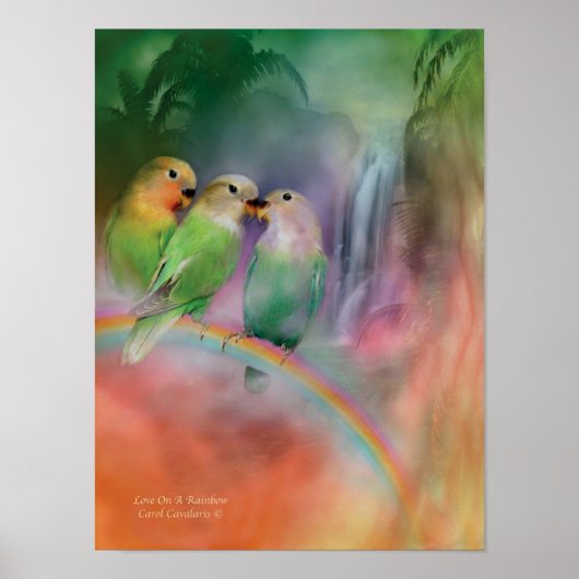 Liefde op een regenboogkunst Poster/afdrukken Poster (Voorkant)