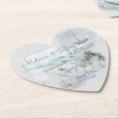 Liefde op een strand kartonnen onderzetters (Gekanteld)