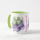 Liefde op een tak - Twee vogels in harmonie Mok (Voorkant links)