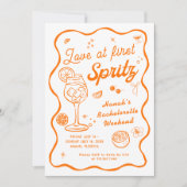 Liefde op eerste Spritz Bachelorette Uitnodiging (Voorkant)