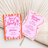 Liefde op eerste Spritz roze Sinaasappel Bachelore Kaart