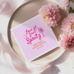 Liefde op eerste Spritz roze Sinaasappel Bachelore Servet<br><div class="desc">Vier de bruid-to-be met onze levendige "Love at First Spritz" Bachelorette Weekend-ontwerp. Deze levendige servetten vangen perfect de opwinding en het plezier van een onvergetelijk feest met vrienden, met een levendige mix van roze en sinaasappel voor warmte en energie. Ze zijn versierd met een charmant met de hand getekend spritz-glas...</div>