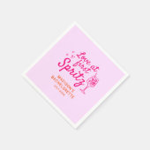 Liefde op eerste Spritz roze Sinaasappel Bachelore Servet (Hoek)