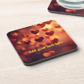 "Liefde op elke tafel" – Aanpasbare Set Onderzette Bier Onderzetter (Linkerzijde)