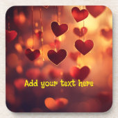 "Liefde op elke tafel" – Aanpasbare Set Onderzette Bier Onderzetter (Voorkant)