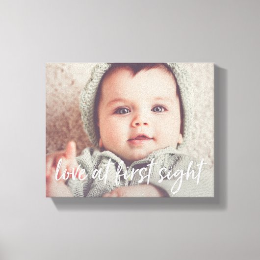 Liefde op First Sight Baby Foto Canvas Afdruk (Voorkant)