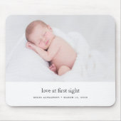 Liefde op First Sight Baby Foto Muismat (Voorkant)