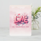 LIEFDE op Galentine's Day Feestdagenkaart (Staand voorkant)