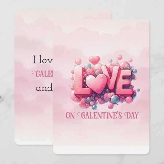 LIEFDE op Galentine's Day Feestdagenkaart (Voorkant / Achterkant)