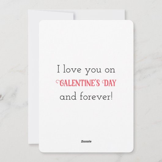 LIEFDE op Galentine's Day Feestdagenkaart (Achterkant)