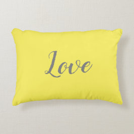 "Liefde" op gele proefklooster Accent Kussen