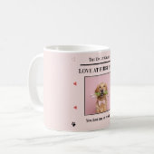 Liefde Op Het Eerste Blaffen Gepersonaliseerde Hon Koffiemok (Voorkant links)