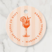 Liefde op het Eerste Bruidsfeestje met Spritzjes Bedankjes Labels (Voorkant)