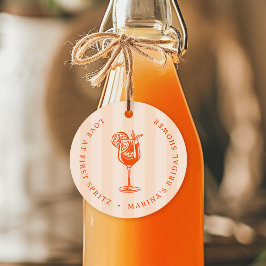 Liefde op het Eerste Bruidsfeestje met Spritzjes Bedankjes Labels