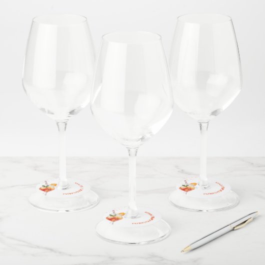 Liefde op het Eerste Bruidsfeestje met Spritzjes Wijnglaslabel (Set)