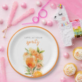 Liefde Op Het Eerste Bruisende Bruiloftsfeest Papieren Bordje (Feest)