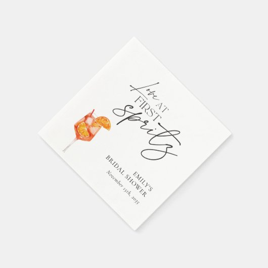 Liefde Op Het Eerste Bruisende Bruiloftsfeest Servet (Hoek)