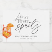 Liefde Op Het Eerste Bruisende Bruiloftsfeest Sparkling Wijnetiket (Enkel label)