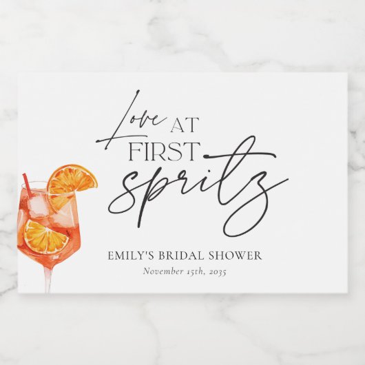 Liefde Op Het Eerste Bruisende Bruiloftsfeest Sparkling Wijnetiket (Enkel label)