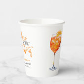 Liefde Op Het Eerste Bruisende Zomer Cocktail Brui Papieren Bekers (Links)