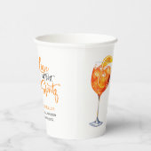 Liefde Op Het Eerste Bruisende Zomer Cocktail Brui Papieren Bekers (Rechts)