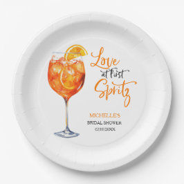Liefde Op Het Eerste Bruisende Zomer Cocktail Brui Papieren Bordje
